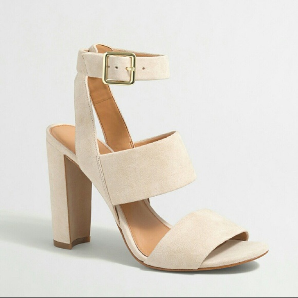 J. Crew Factory Suede Strappy Heel